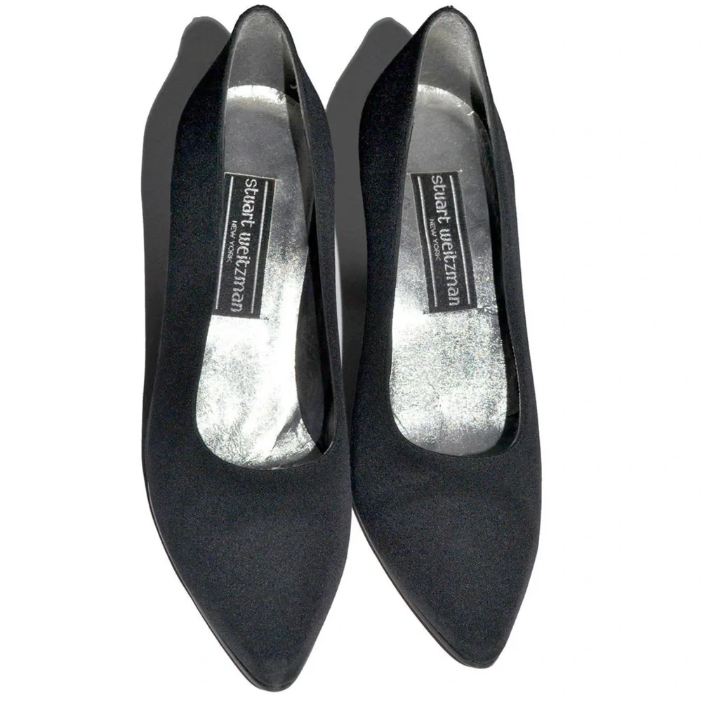 Stuart Weitzman For F. Piner Black Heel Shoes Size 9
